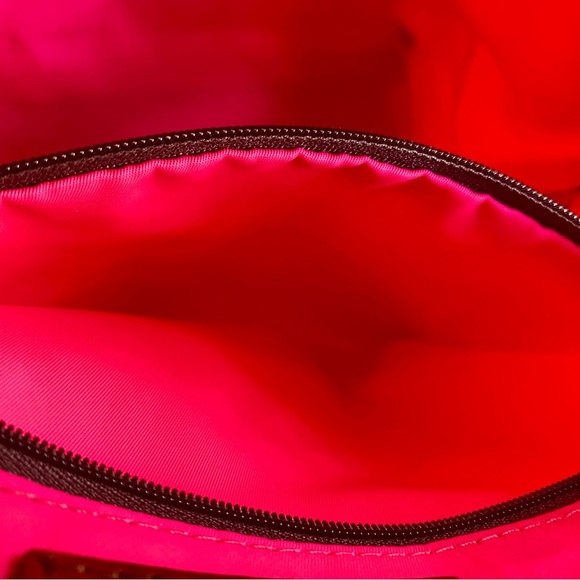 Dooney & Bourke red nylon & leather satchel great for the upcoming holidays - Picture 6 of 9